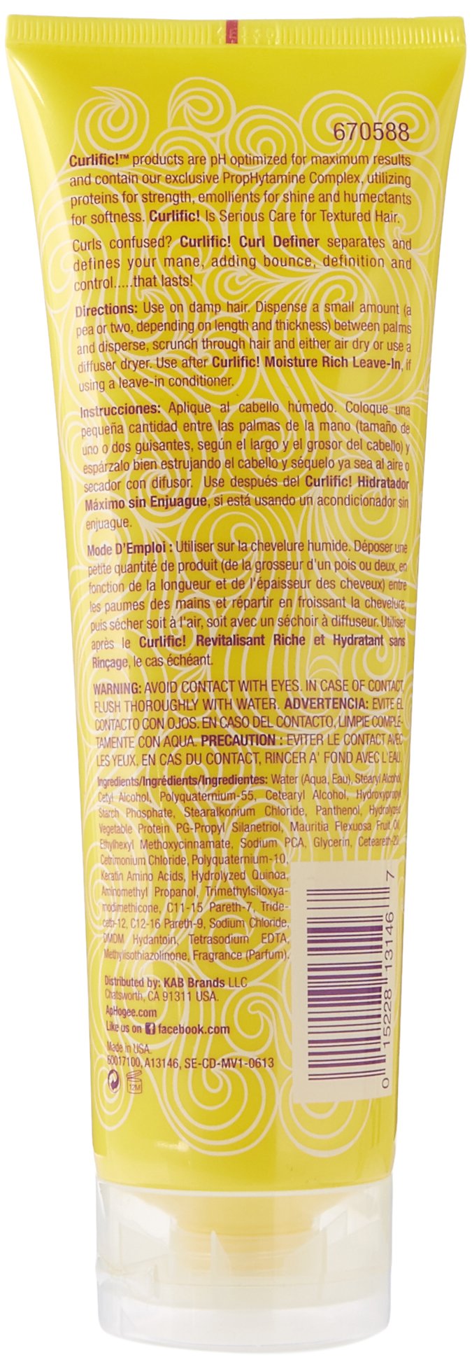 Aphogee Curlific Curl Definer muestra textura cremosa para rizos definidos y manejables