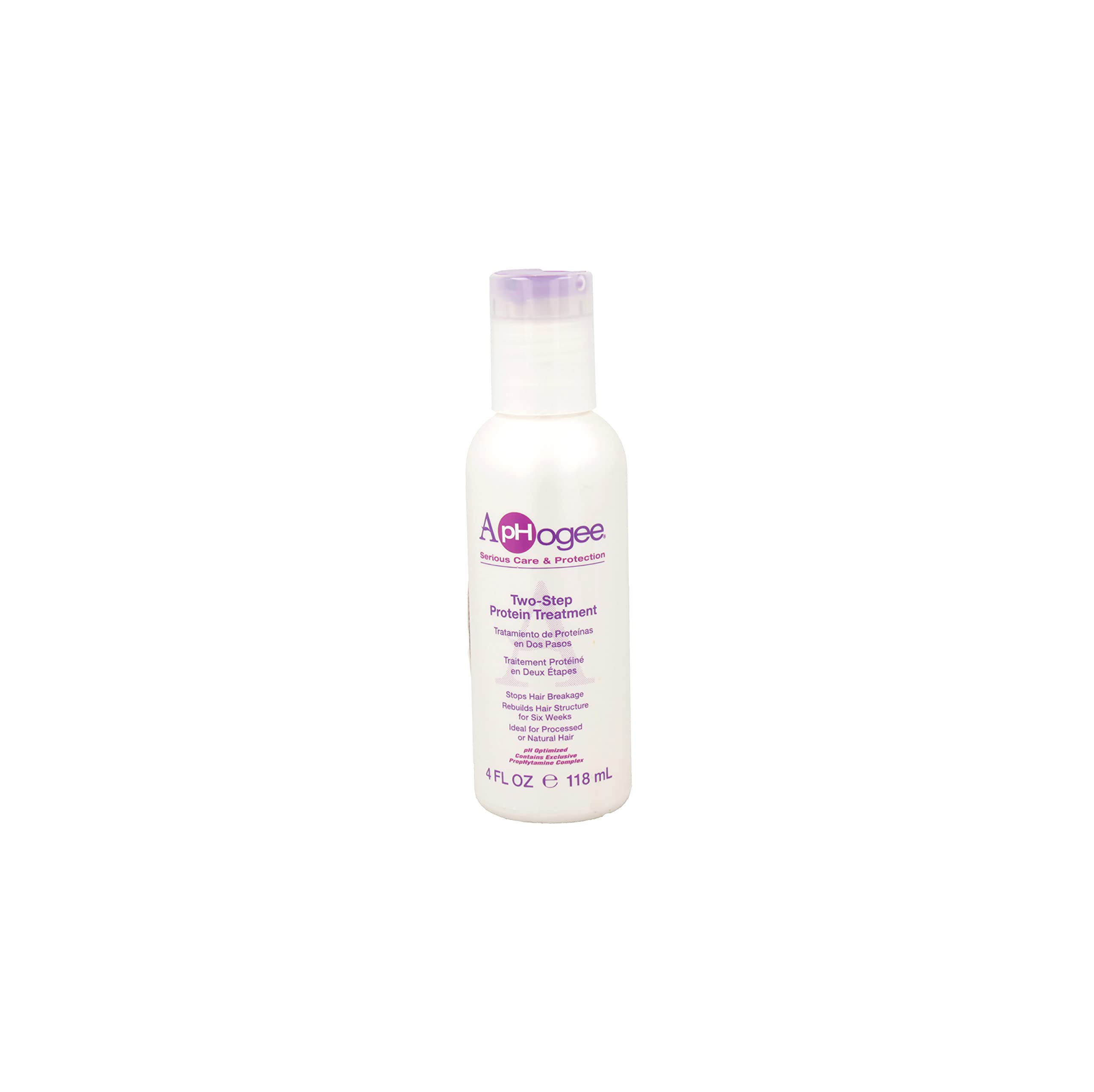 Aphogee dos pasos tratamiento proteico, botella frontal, fortalece el cabello dañado.