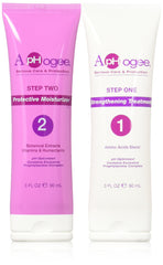 Aphogee kit fortaleza del cabello: vista frontal de la botella para fortalecimiento capilar.