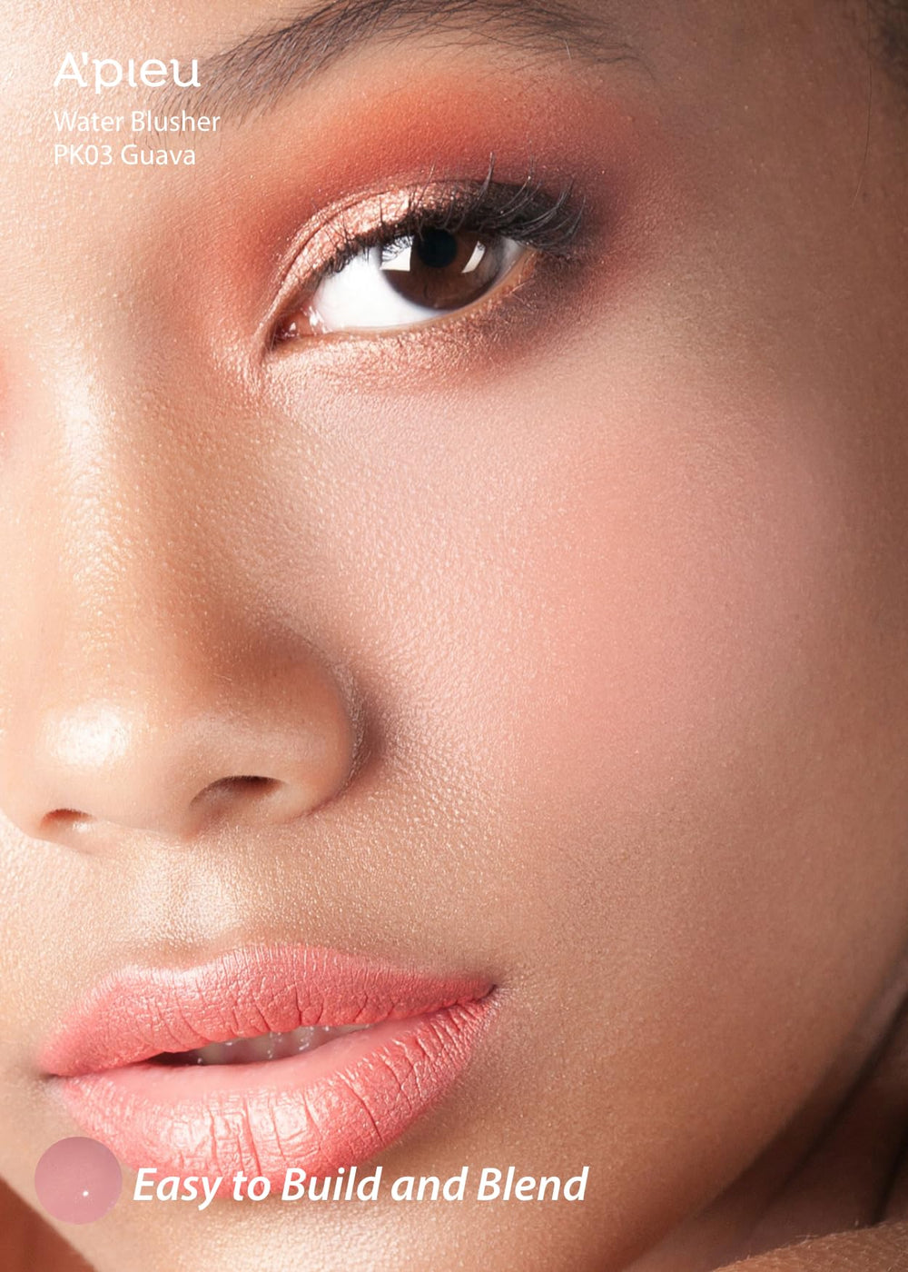 A'PIEU Juicy-Pang Water Blusher presenta color sutil que se funde con la piel.