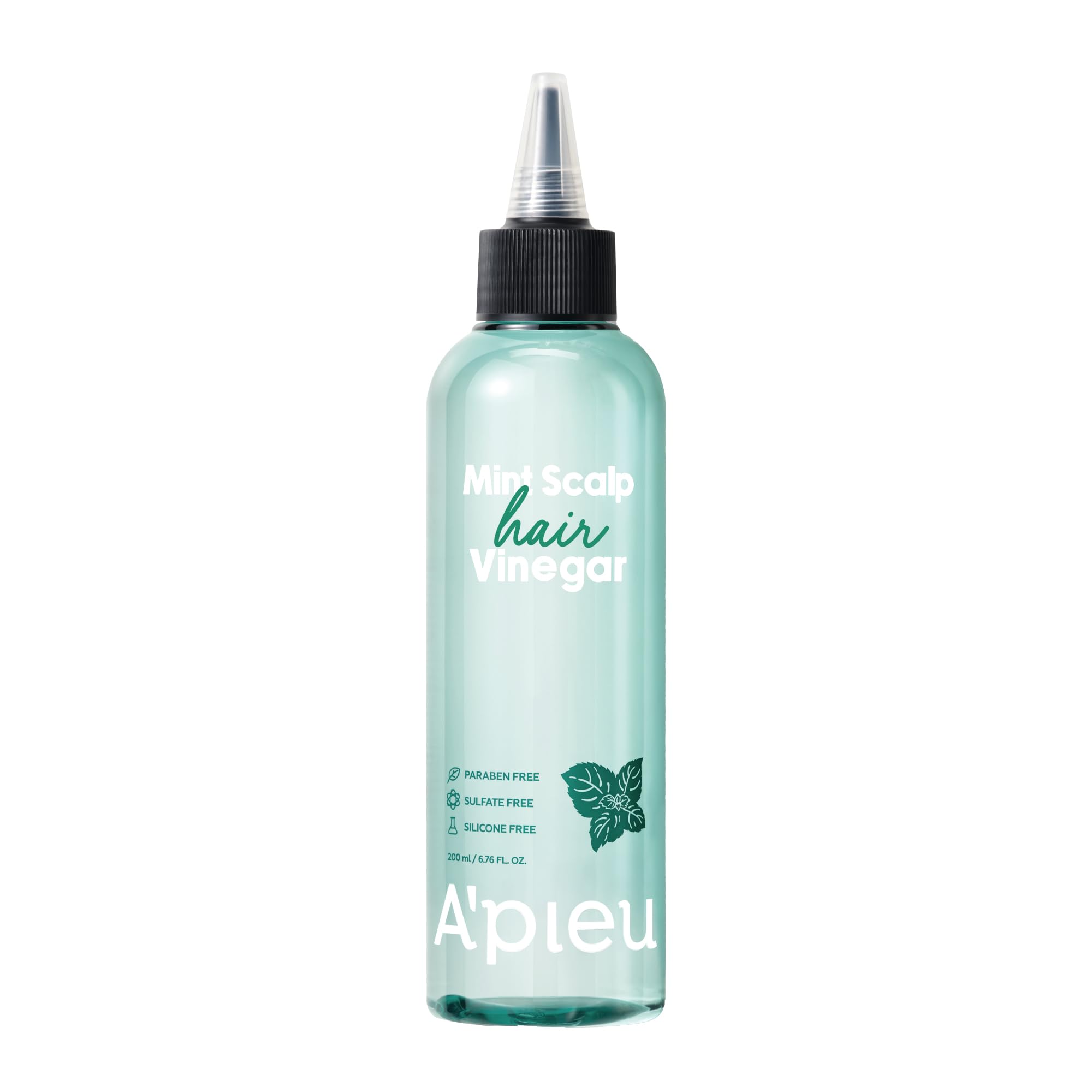 A’PIEU Mint Hair Vinegar: botella para verter y empezar la limpieza profunda del cuero cabelludo.