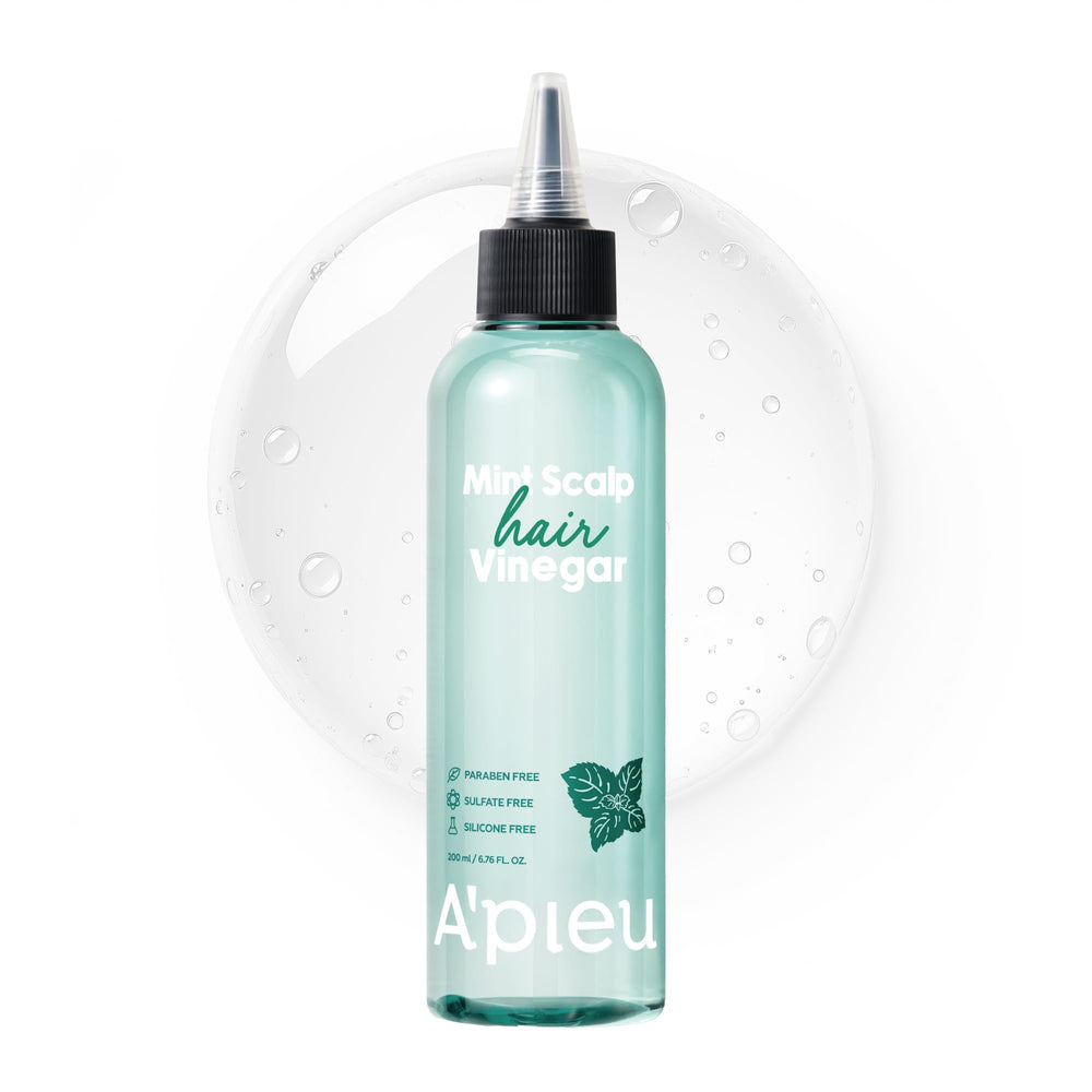 A’PIEU Mint Hair Vinegar: empaque atractivo que refleja la belleza coreana.