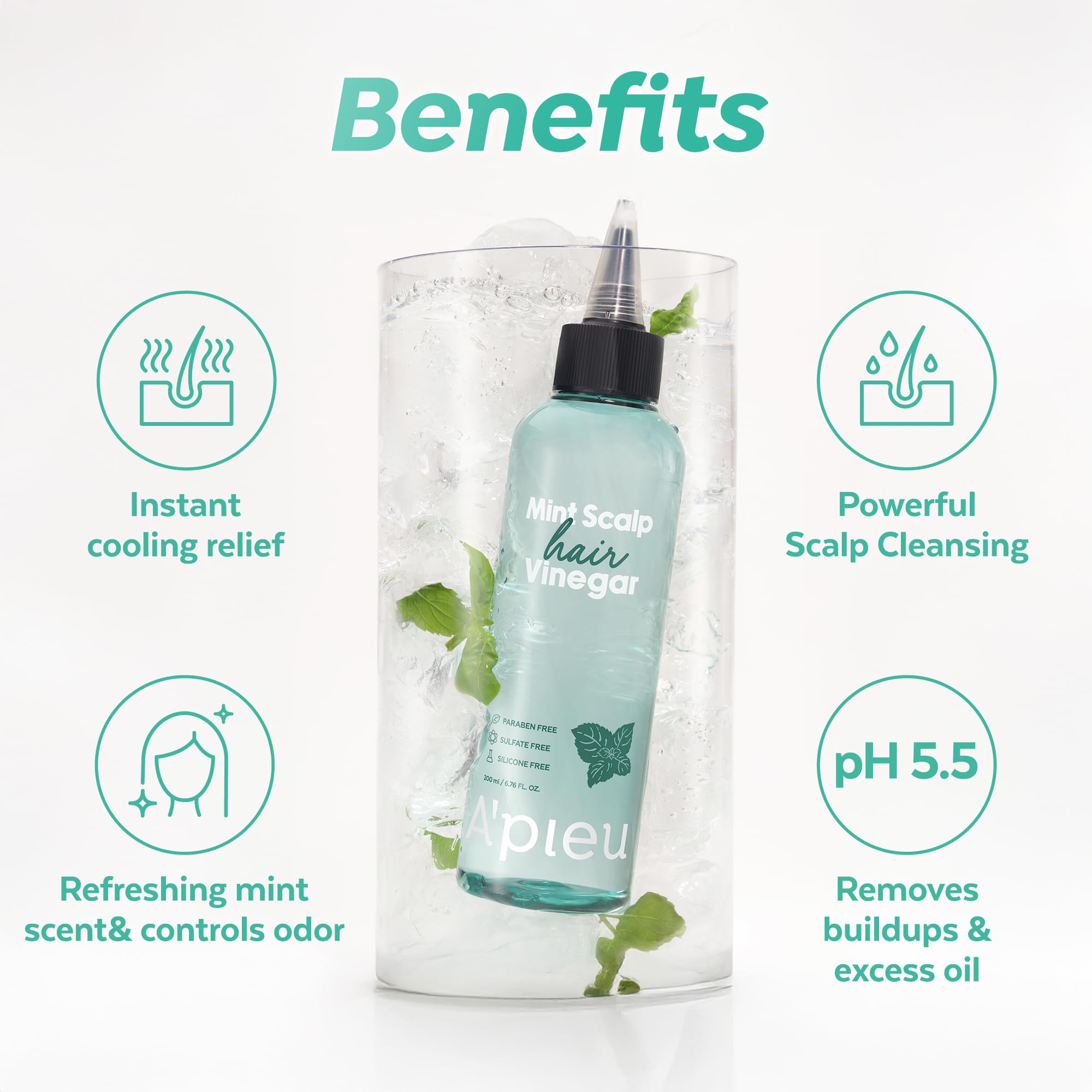 A’PIEU Mint Hair Vinegar: enjuague tibio deja el cabello ligero y limpio.
