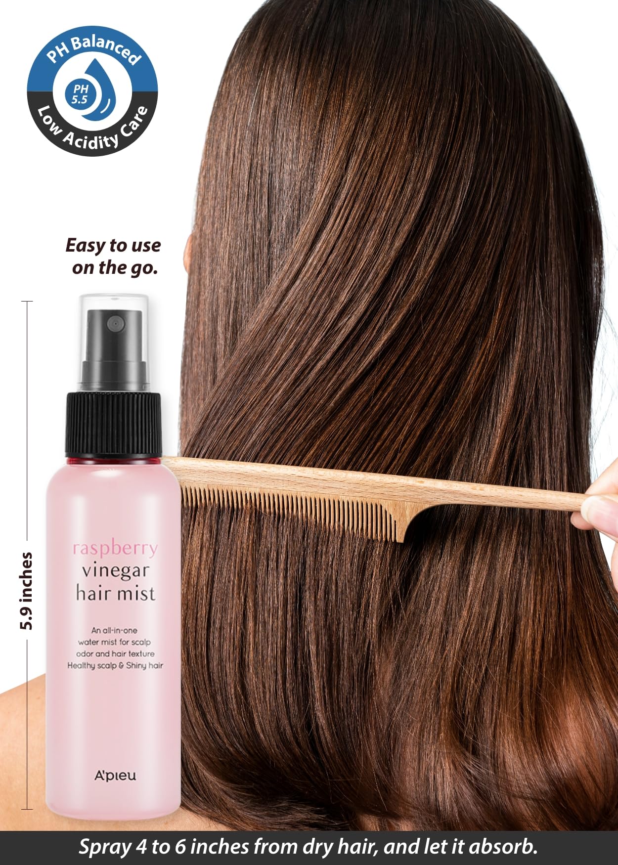 A'PIEU Vinagre de Frambuesa para Cabello neutraliza olores y aroma agradable