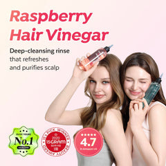 A’PIEU Vinagre de Frambuesa para el cabello, aplicación suave facilita peinado sin enredos.