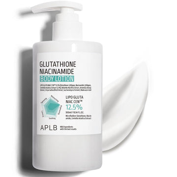 APLB Glutatión Niacinamida: botella de loción corporal para hidratación suave