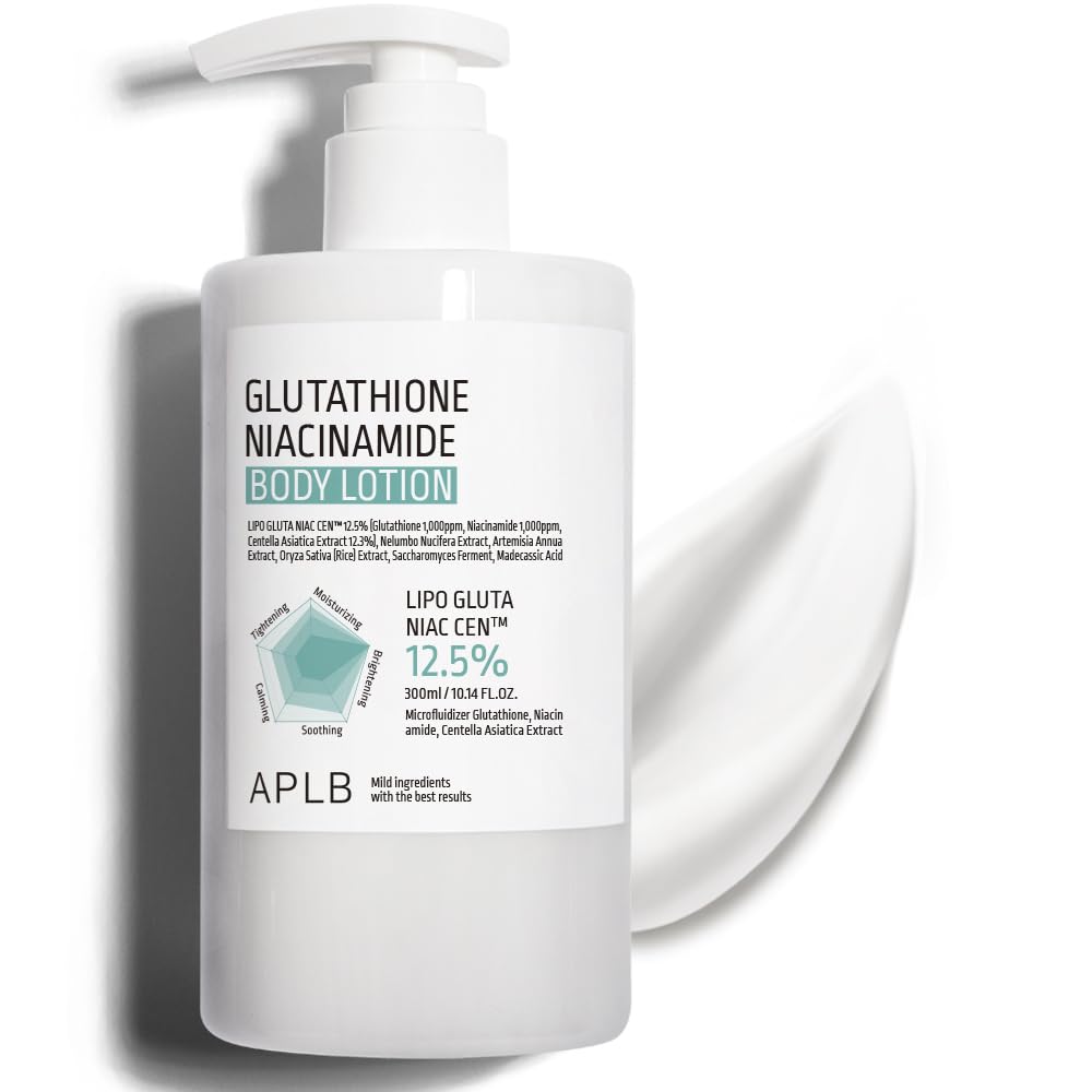 APLB Glutatión Niacinamida: botella de loción corporal para hidratación suave