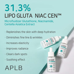 APLB Ingredientes clave glutathione niacinamida centella para nutrición suave.