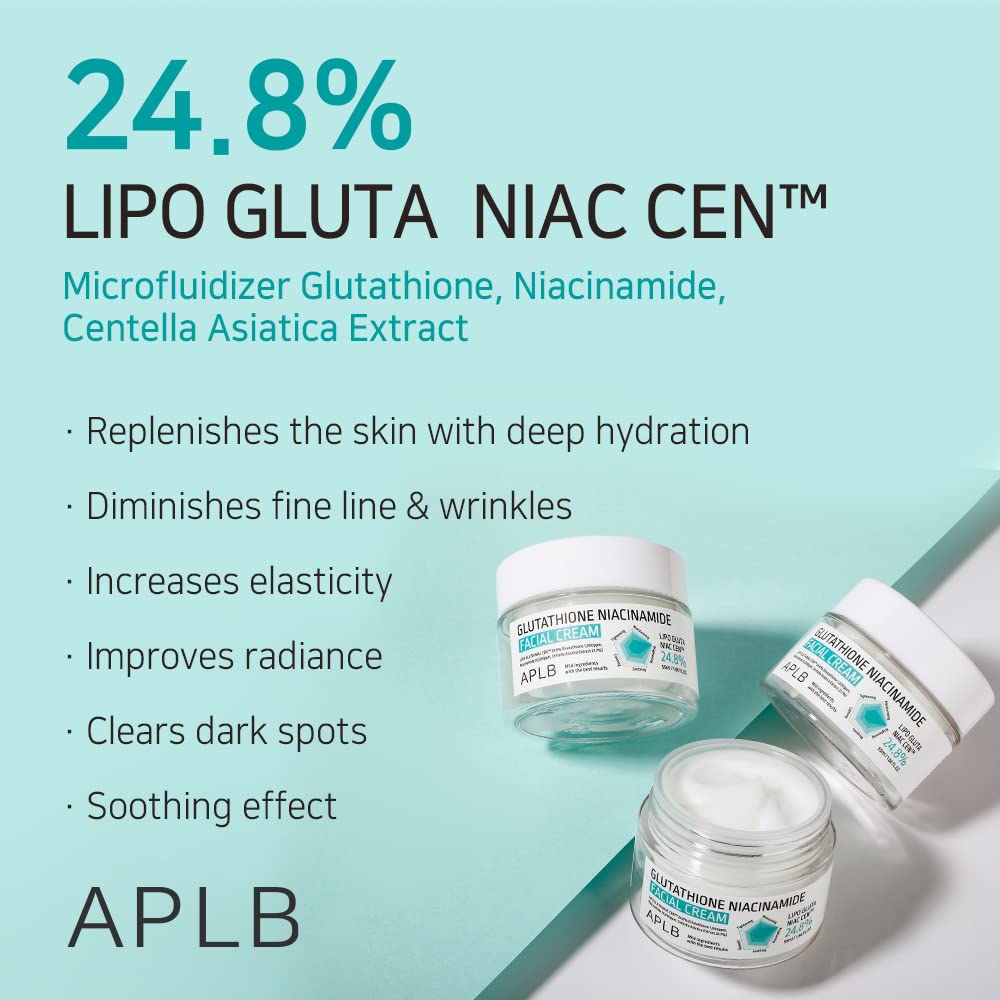 APLB LIPO GLUTA NIAC CEN textura crema facilita aplicación suave y rápida.