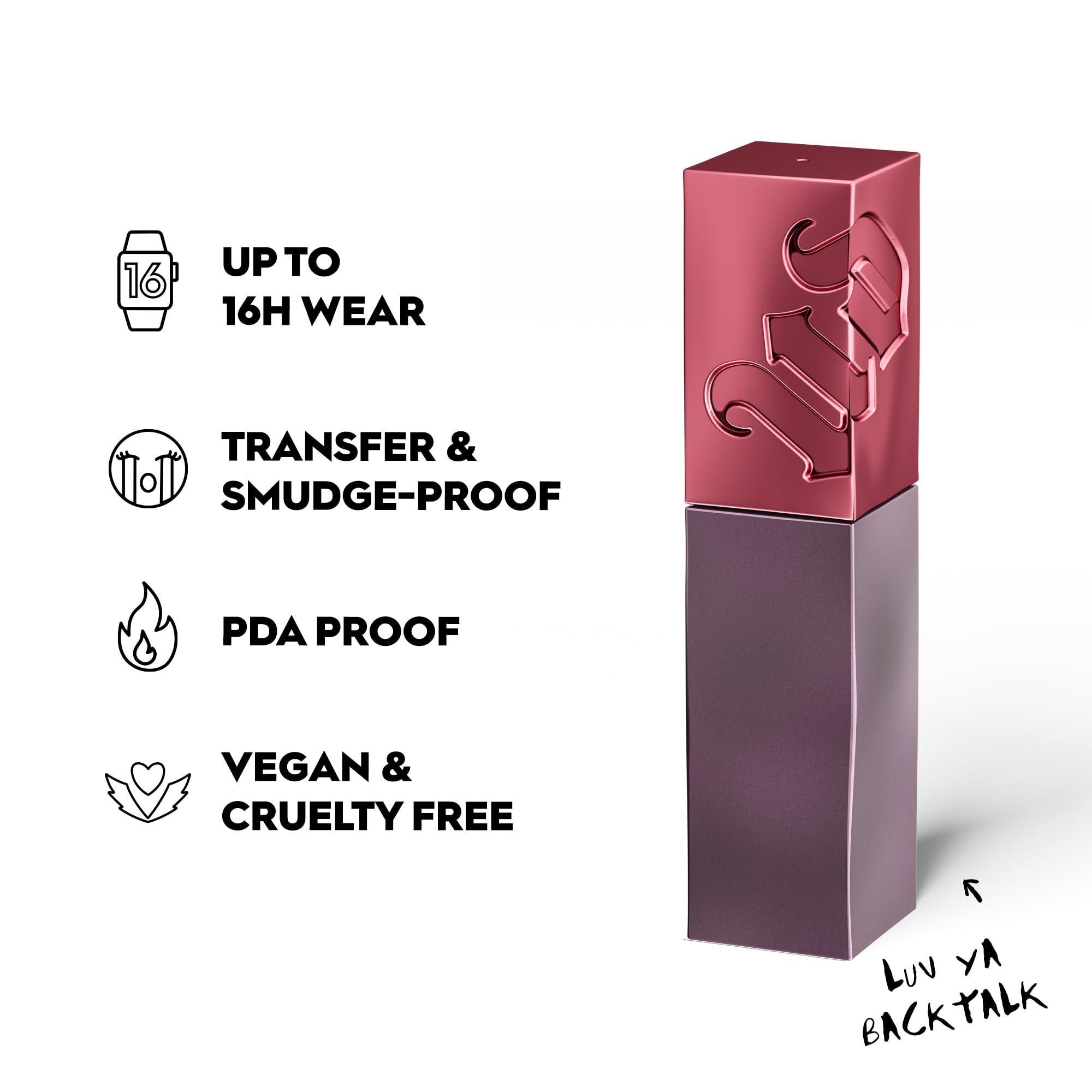 Aplicación de Urban Decay Vice Lip Bond en labios, color uniforme