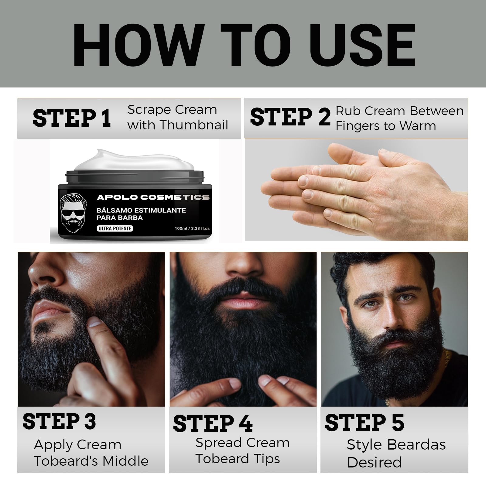 apolo cosmetics – apparence barbe plus fournie et saine après application.