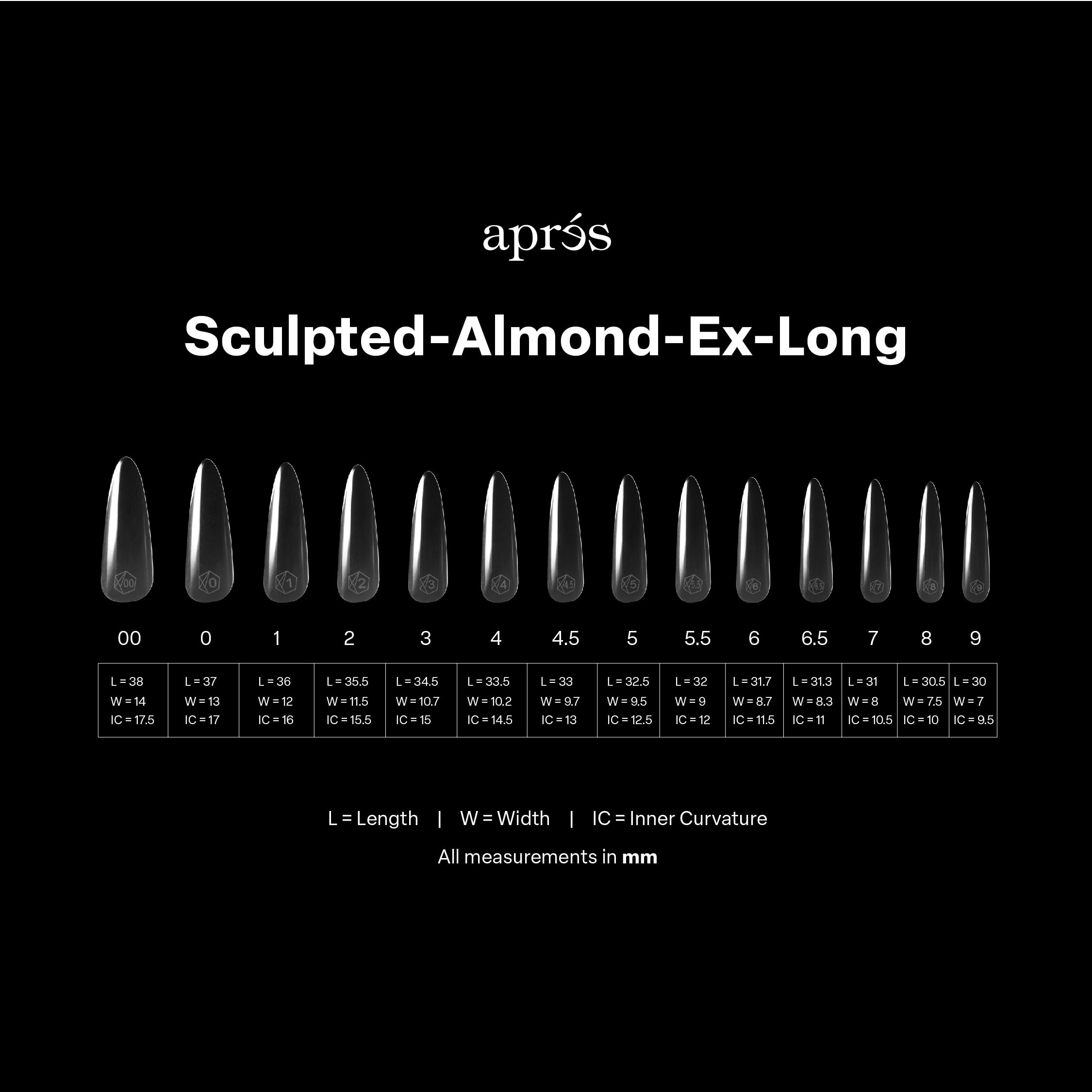 APRÉS Gel-X Amande — baseFine pour finition lisse et moins de limage.