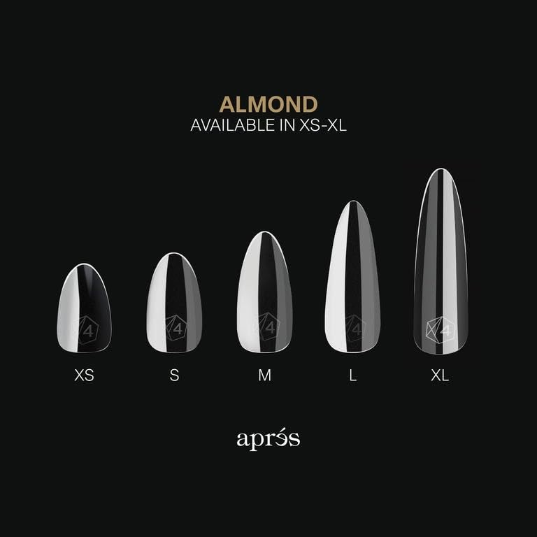 APRÉS Gel-X Amande — bord libre épais renforçant durabilité et robustesse.