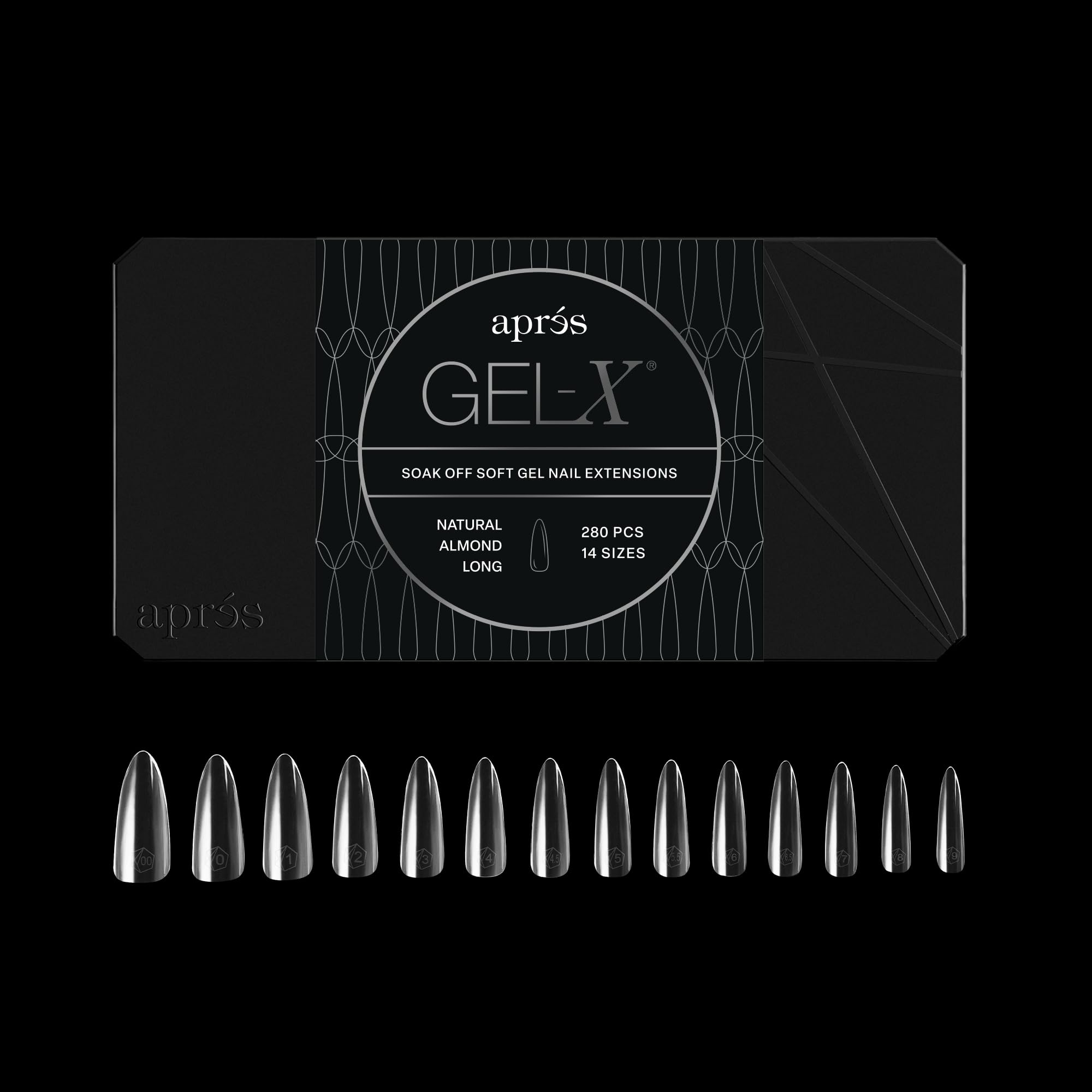 APRÉS Gel-X embouts Gel-X amandes pour extensions naturelles et faciles à poser.