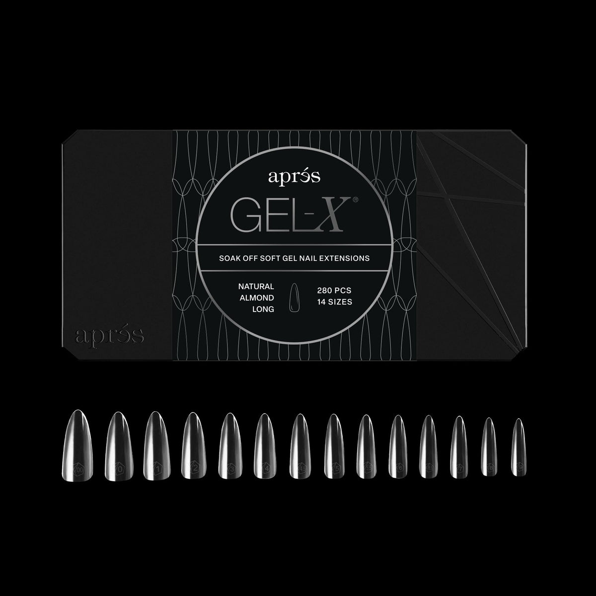 APRÉS Gel-X embouts Gel-X amandes pour extensions naturelles et faciles à poser.