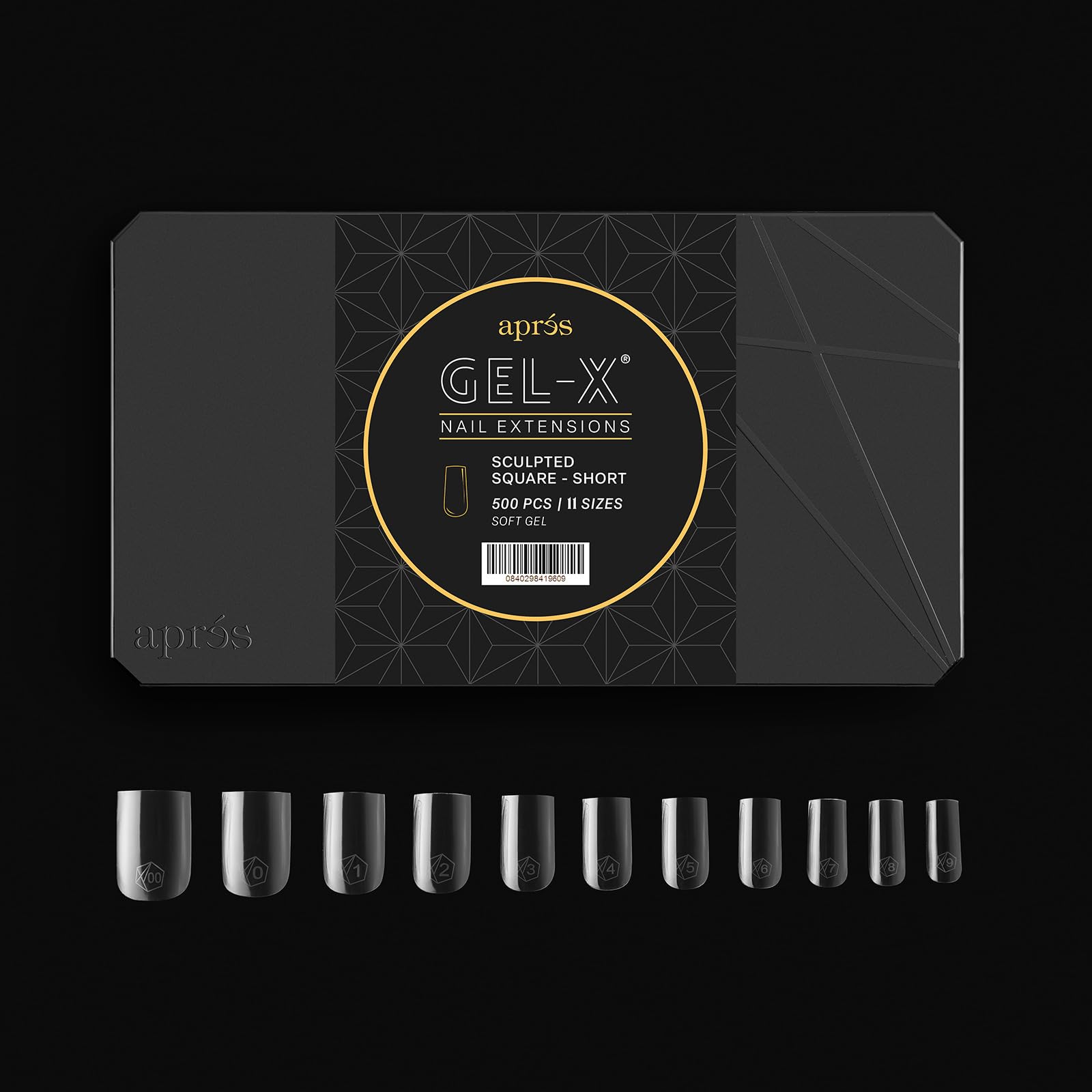 Aprés Gel-X conjunto de puntas, tallas variadas para ajuste perfecto.