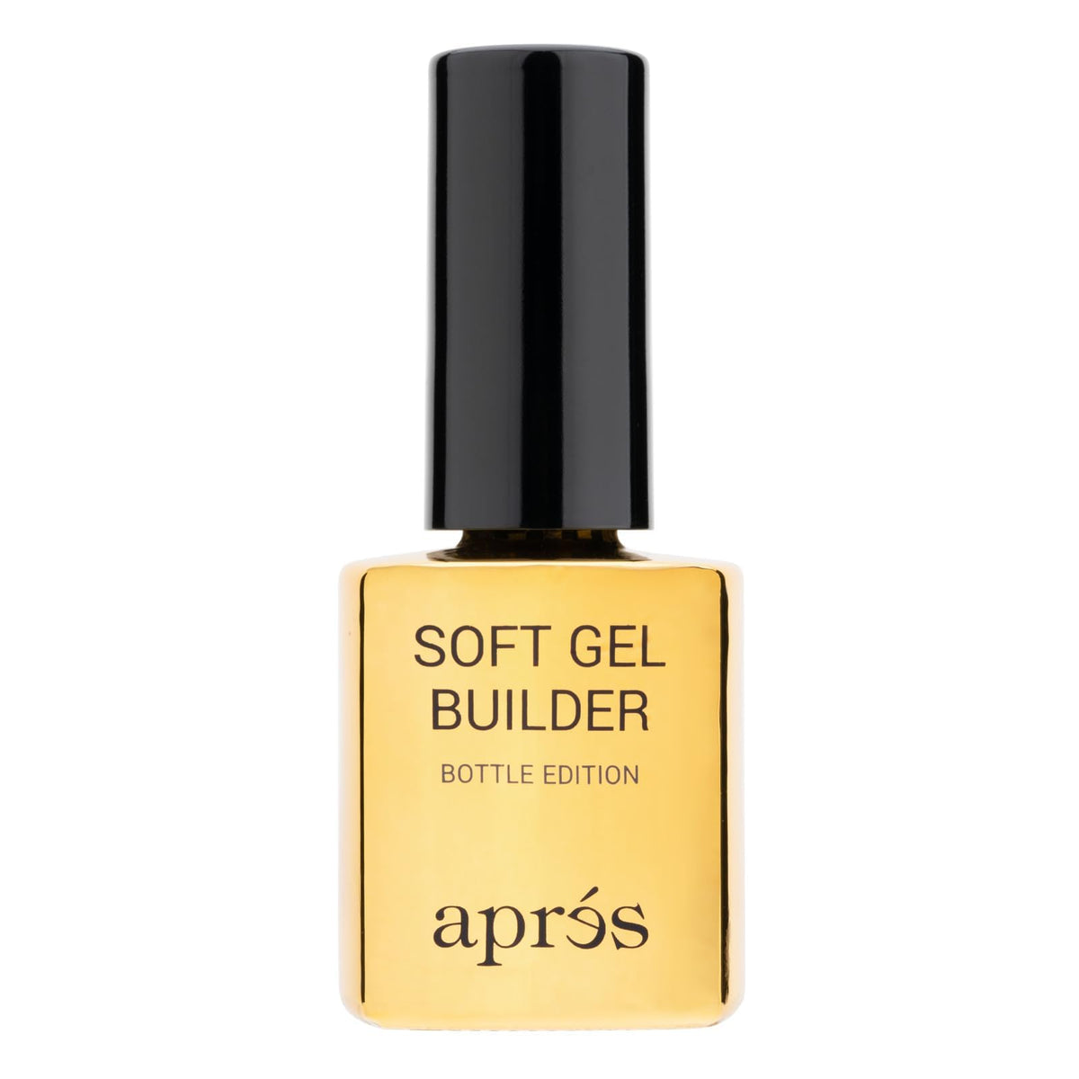 APRÉS Soft Gel Builder, botella vista frontal, acabado suave para uñas lisas