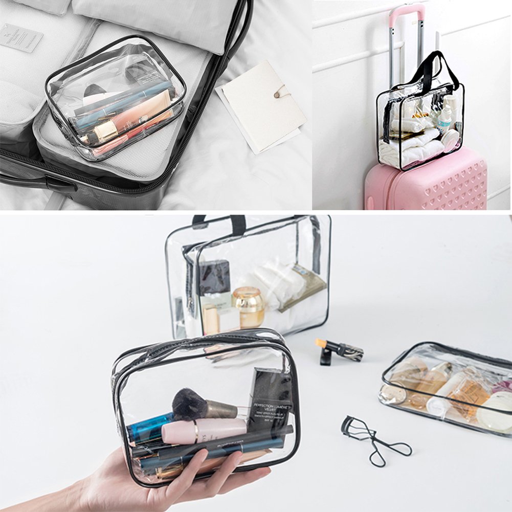 APREUTY bolsa transparente para cosméticos, diseño práctico y reutilizable