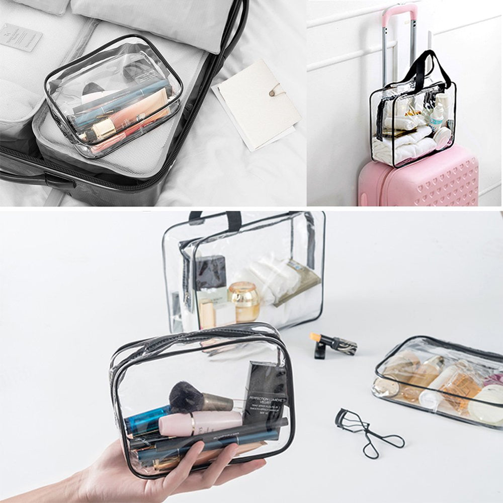APREUTY bolsa transparente para cosméticos, diseño práctico y reutilizable