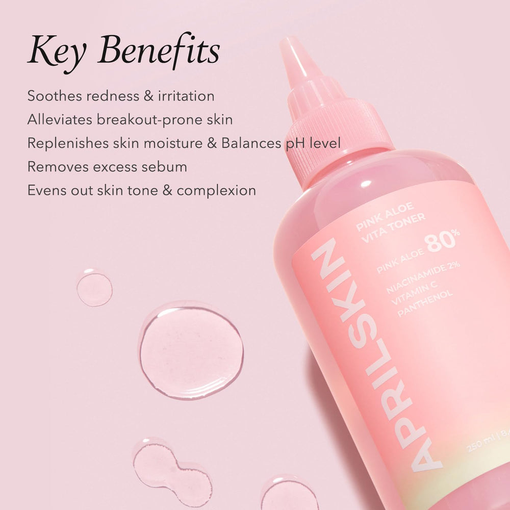 APRILSKIN Aloe Rosada Toner: textura liviana que se absorbe sin sensación grasa.