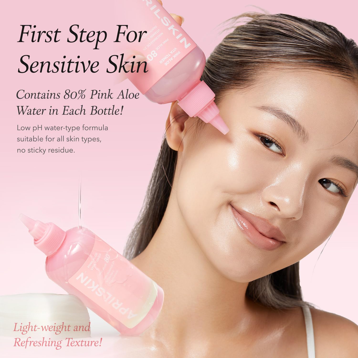 APRILSKIN Aloe Rosada Toner: recomendado para rutinas diarias de cuidado suave.