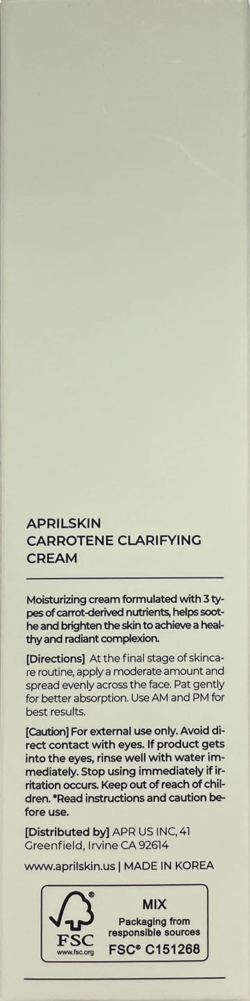 Protección de barrera y renovación suave con APRILSKIN Carrotene Clarifying Cream