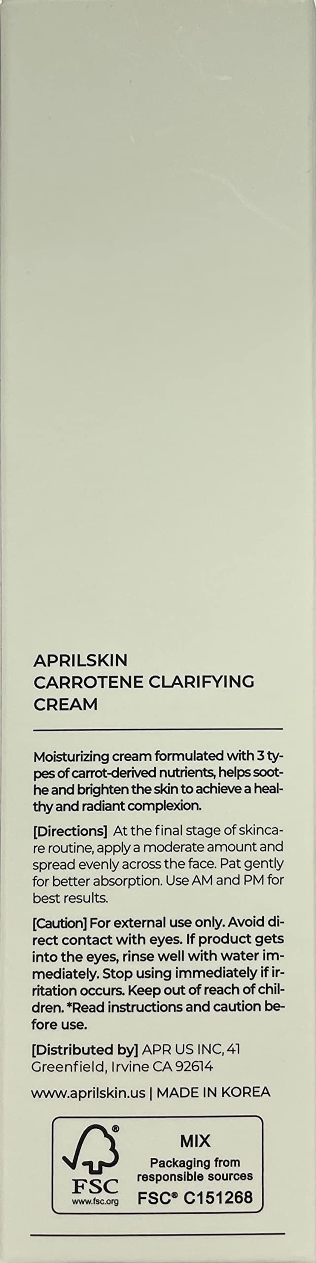 Protección de barrera y renovación suave con APRILSKIN Carrotene Clarifying Cream