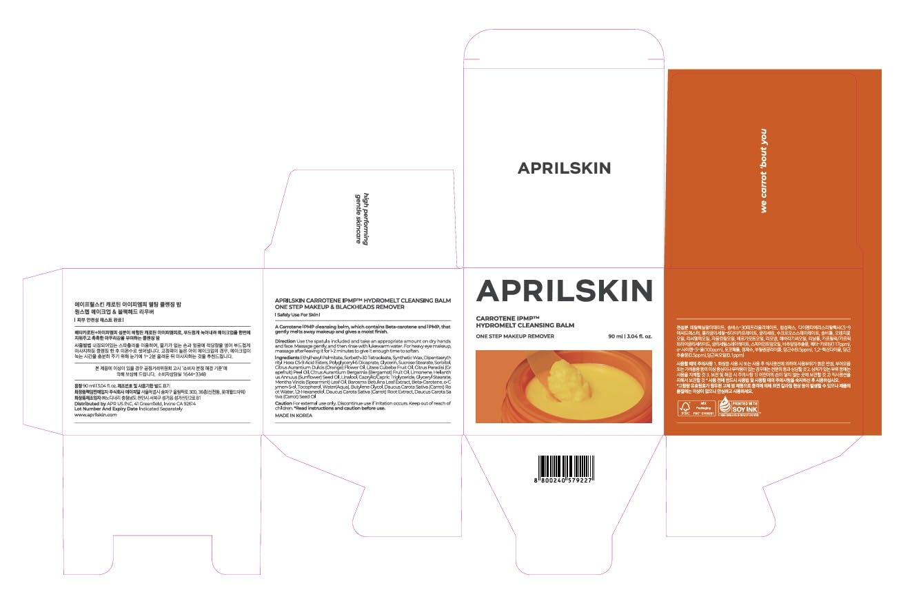 APRILSKIN Carrotene IPMP Hydromelt: parte de una rutina de limpieza suave y eficaz.