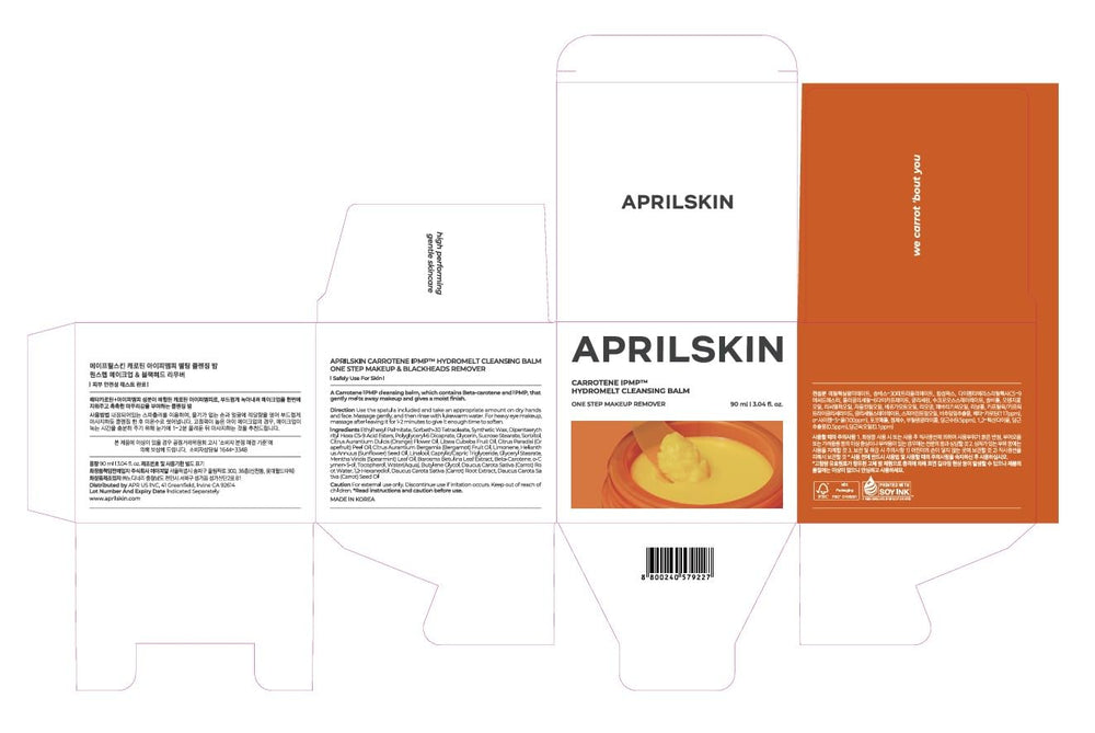 APRILSKIN Carrotene IPMP Hydromelt: parte de una rutina de limpieza suave y eficaz.