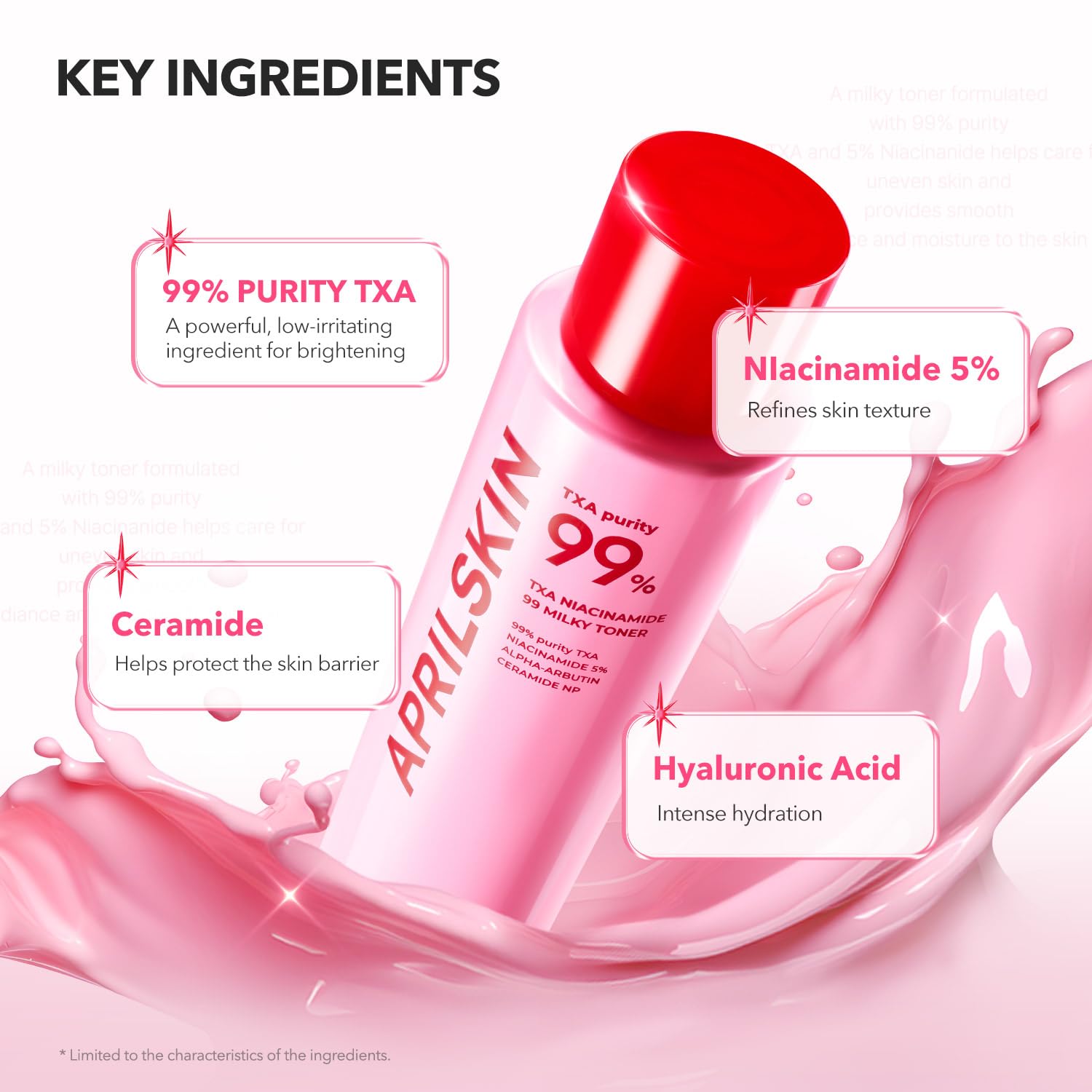 APRILSKIN Toner Niacinamida 5% para un tono más uniforme en la piel.