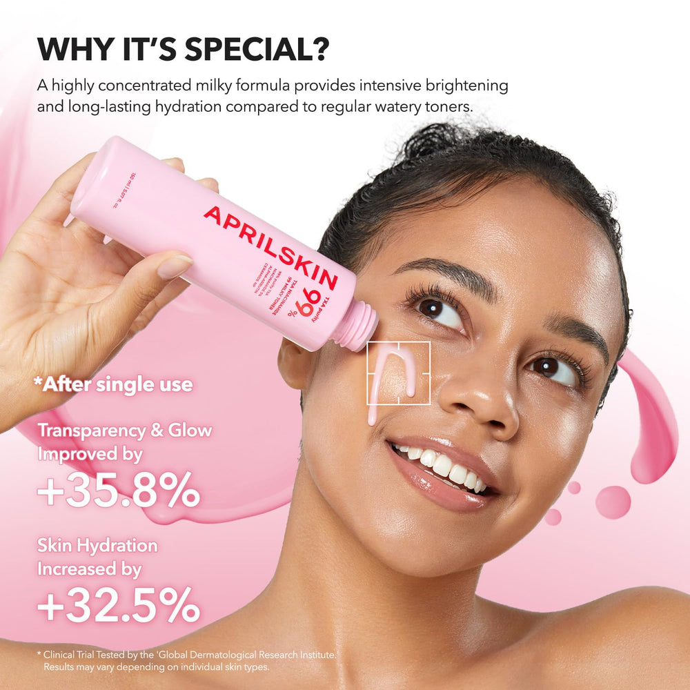 APRILSKIN Toner con TXA de alta pureza aporta luminosidad y claridad en la piel.