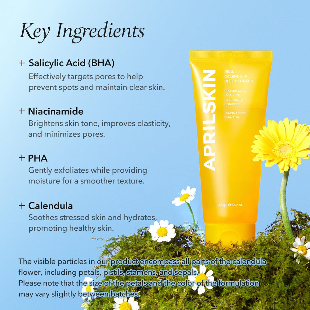 APRILSKIN mascarilla Calendula sensación de frescor al aplicar
