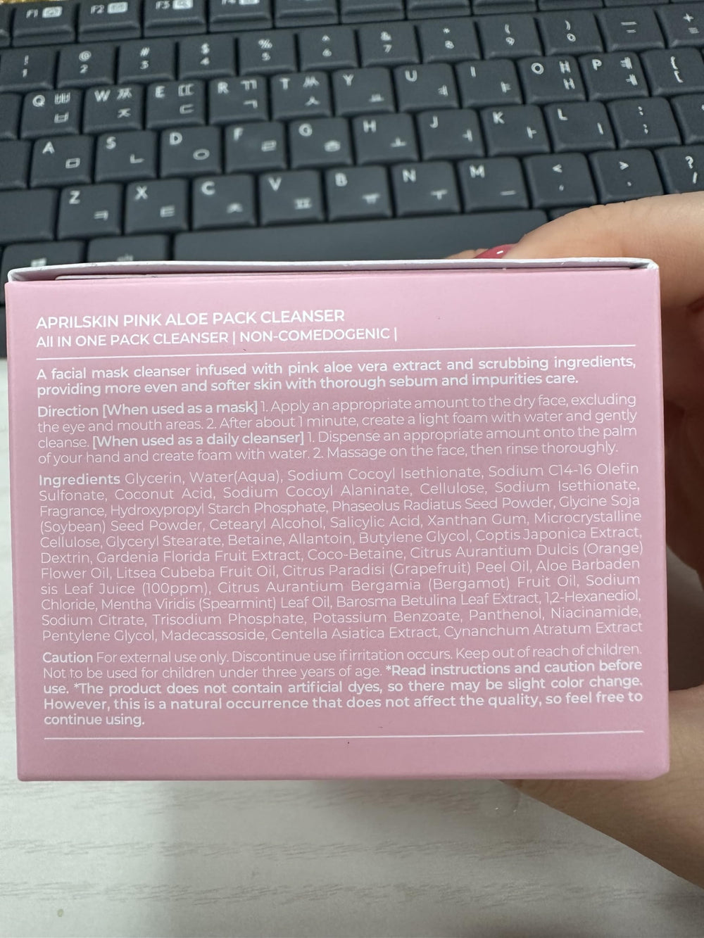 APRILSKIN Pink Aloe Facial Polish Cleanser clinical trial results visualization of impurity removal