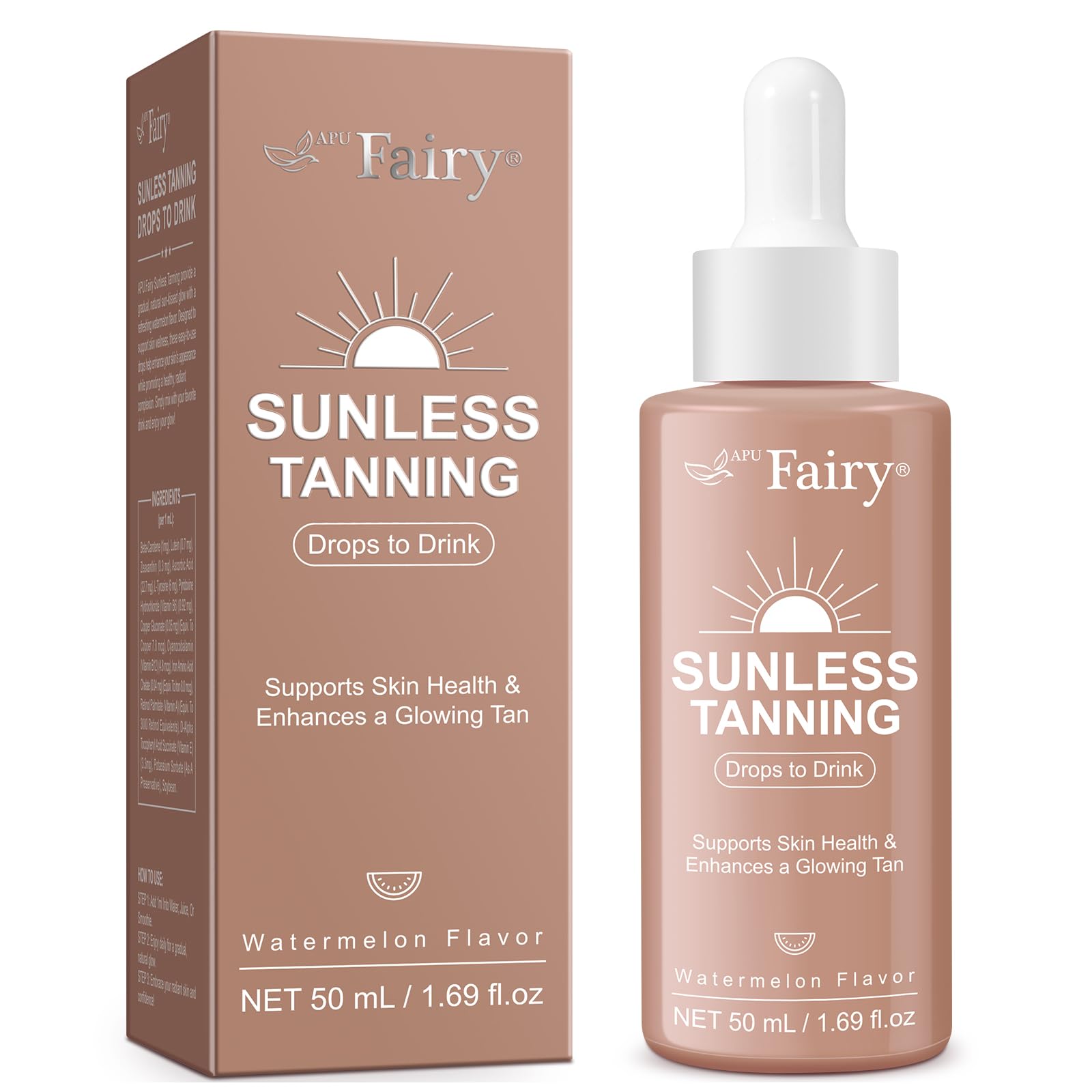 APU.FAIRY Gotas bronceadoras para la piel, tono natural y uniforme.