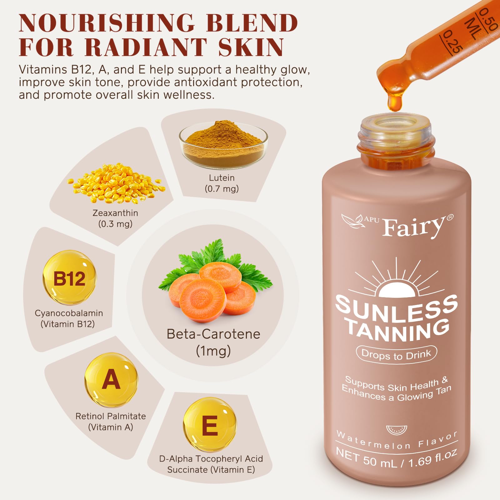 APU.FAIRY Gotas sabor sandía, fácil de mezclar en agua.