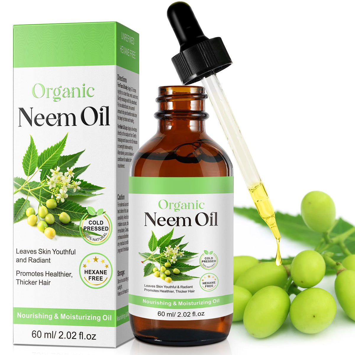 APUUFYQC aceite de azadirachta indica para piel suave en botella