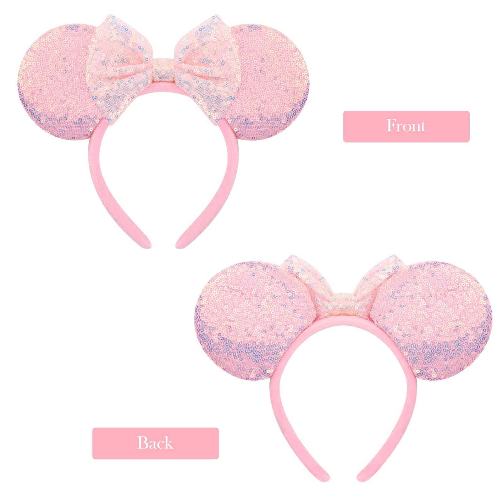AQOKKA diadema de talla ajustable, se adapta a la mayoría de cabezas.