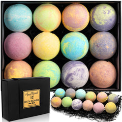 Ensemble Aqua Elegante bombes bain 12 pièces : parfum durable pour bain relaxant