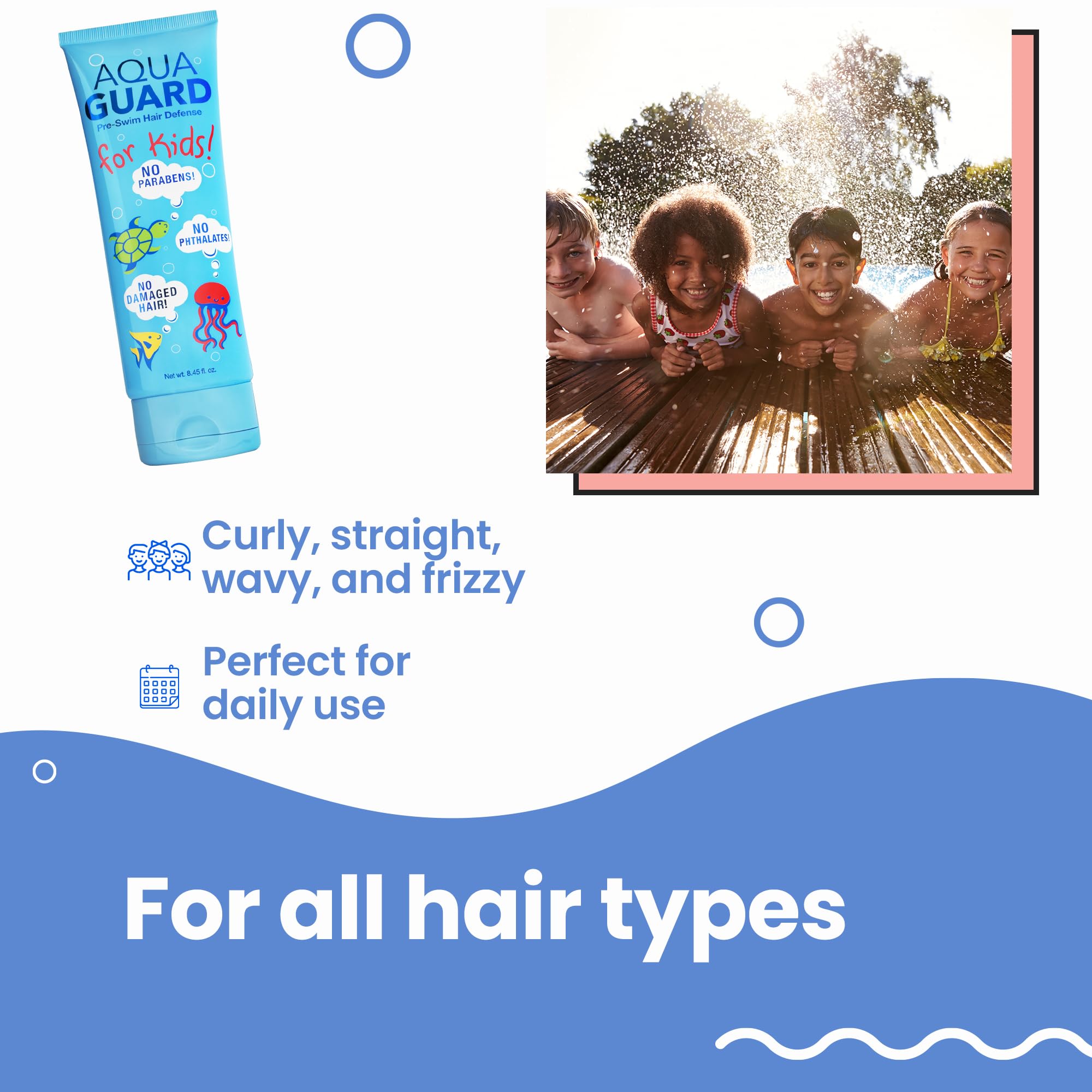 Aqua Guard hecho en California: calidad local para el cuidado del cabello infantil.