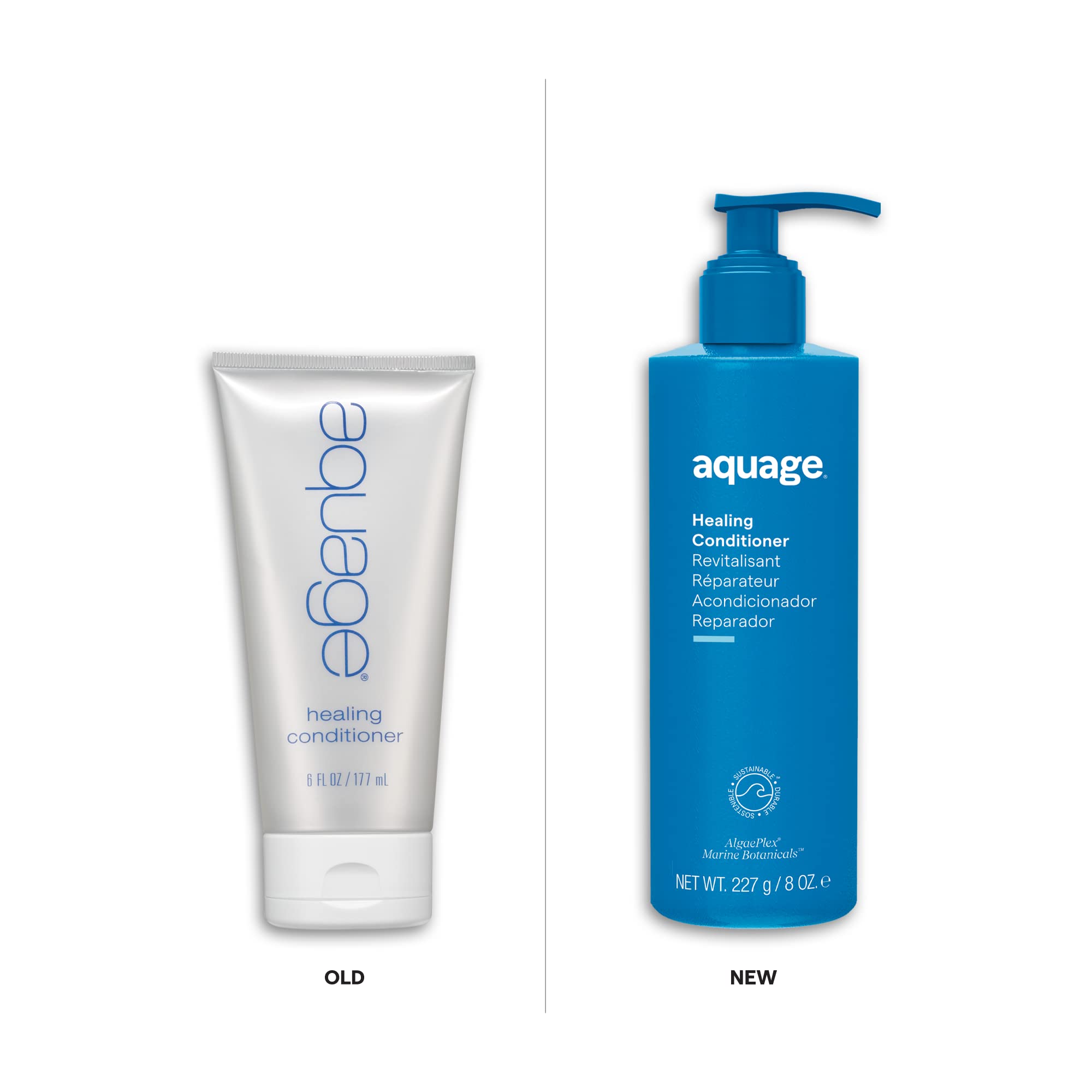 AQUAGE Healing Conditioner con textura-cremosa: facilita el peinado y desenredo sin esfuerzo.