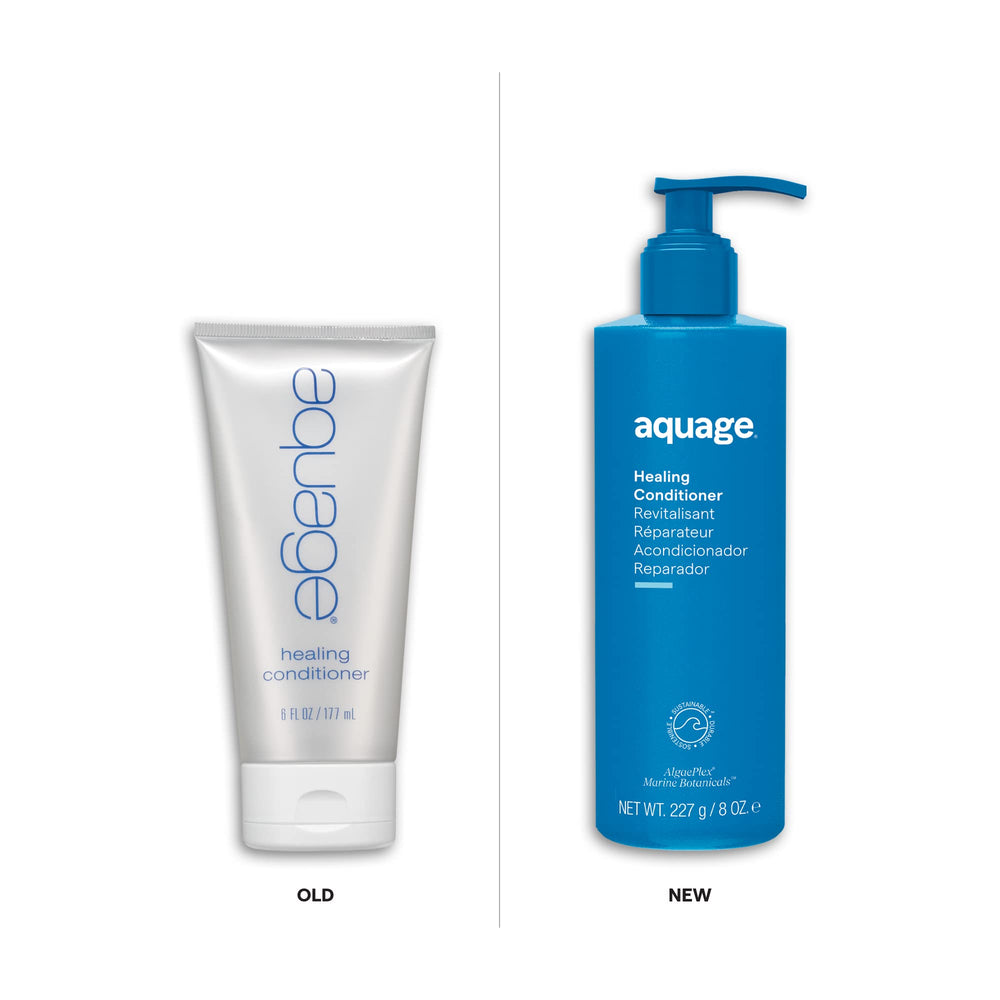 AQUAGE Healing Conditioner con textura-cremosa: facilita el peinado y desenredo sin esfuerzo.