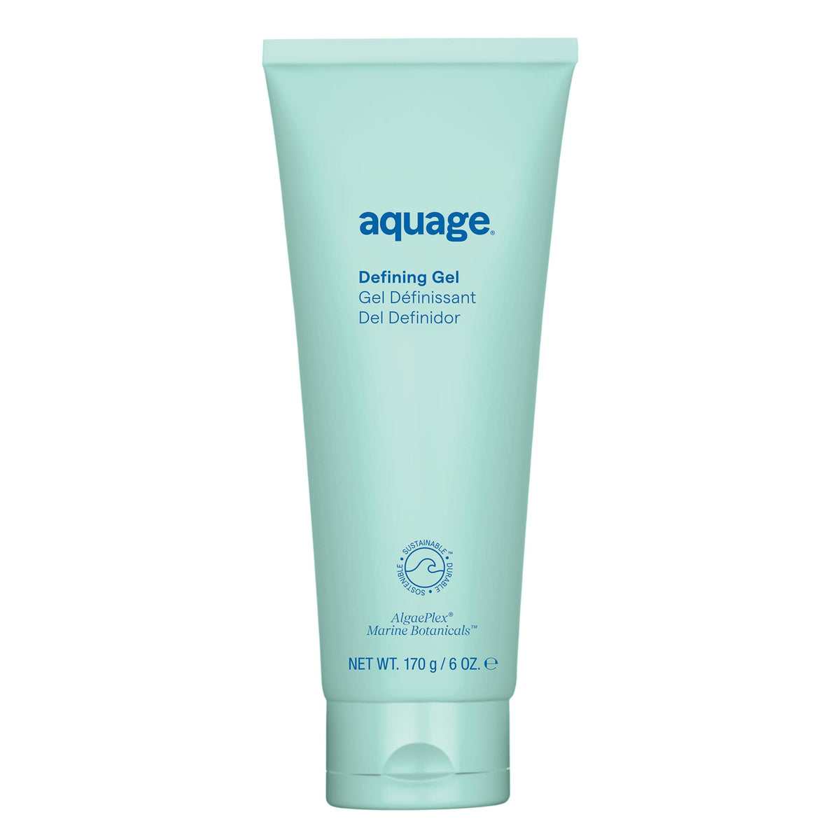 AQUAGE Definining Gel realza rizos definidos con brillo natural.