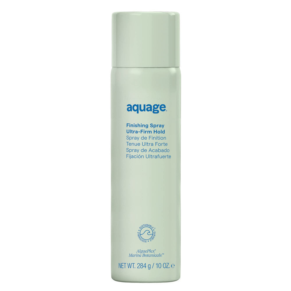 AQUAGE Finishing Spray offre une brume ultra-fine pour une tenue élégante et brillance durable.
