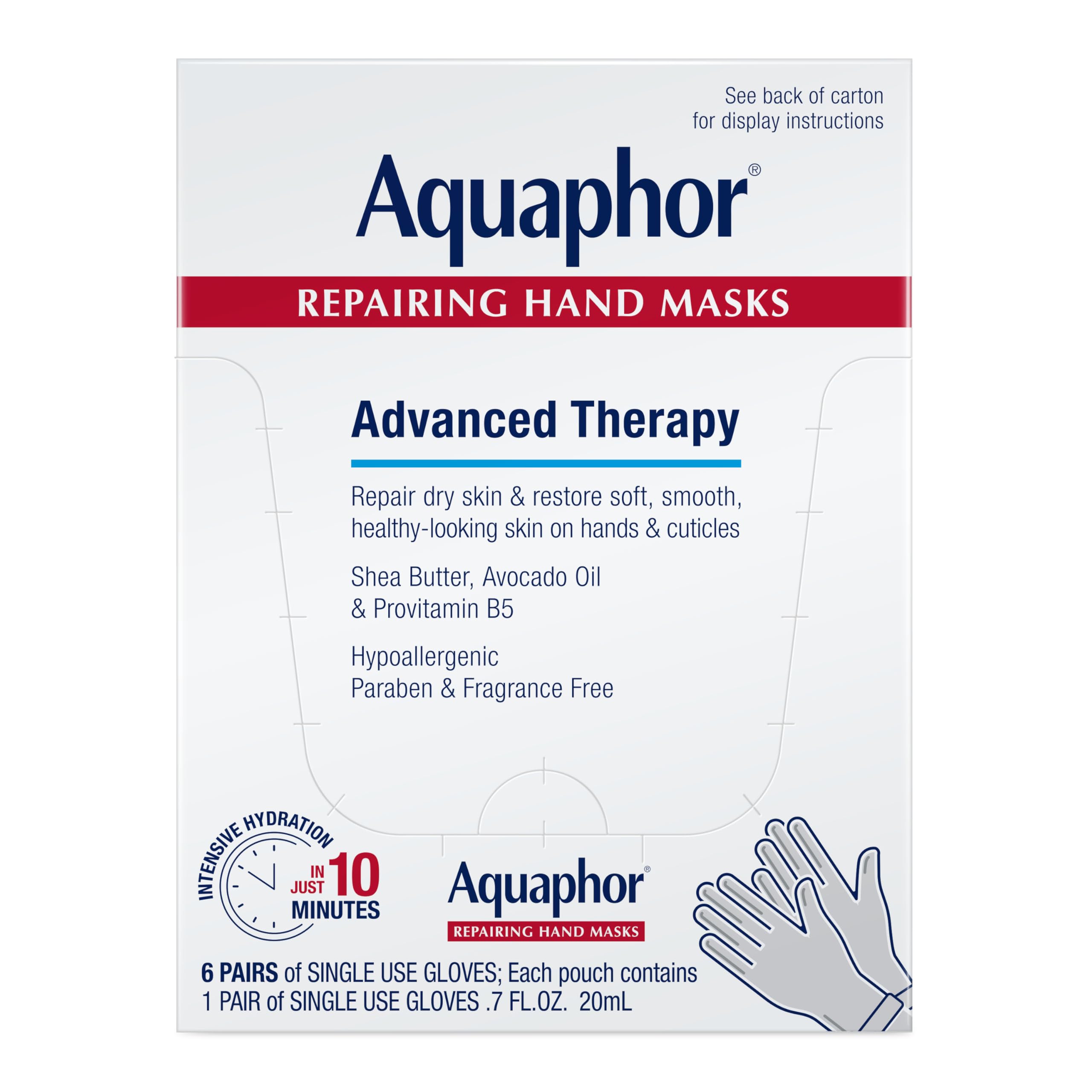 Aquaphor Guantes Reparadores para manos, hidratación rápida en minutos.
