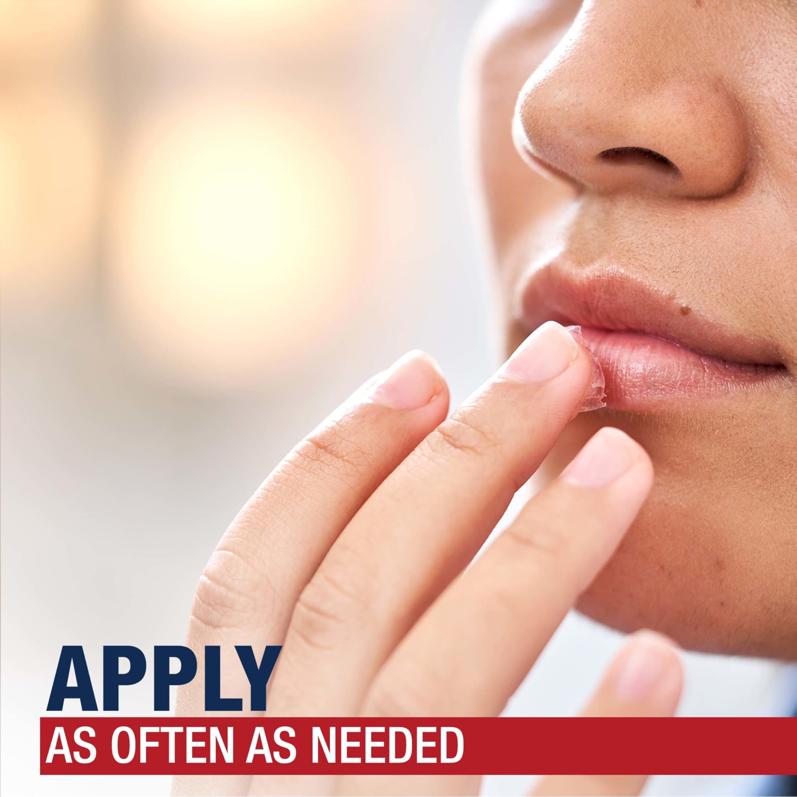 Aquaphor Healing Ointment used as lip care for dryness and comfort