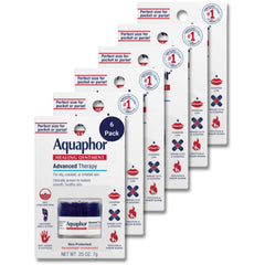 Aquaphor Healing Ointment pack of six jars for convenient on the go skin care
