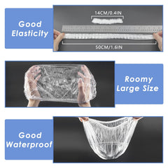 Gorro Aquior transparente, ajuste cómodo para cabellos largos o medianos