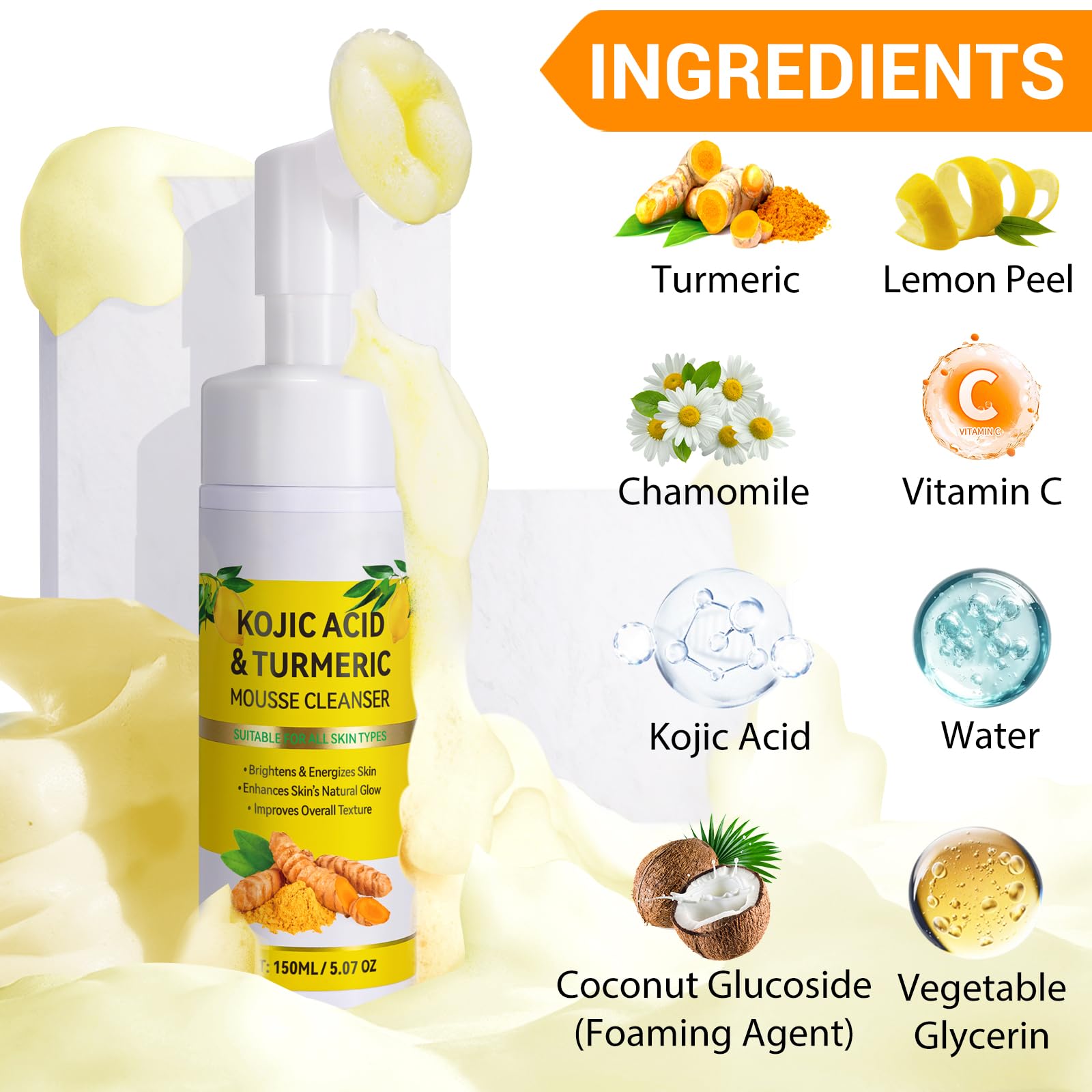 Limpieza profunda con A r b c r n Turmeric Cleansing Mousse deja sensación de frescura