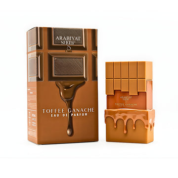 Arabiyat Sugar Toffee Ganache EDP bottle label detail with speculoos-inspired sweetness