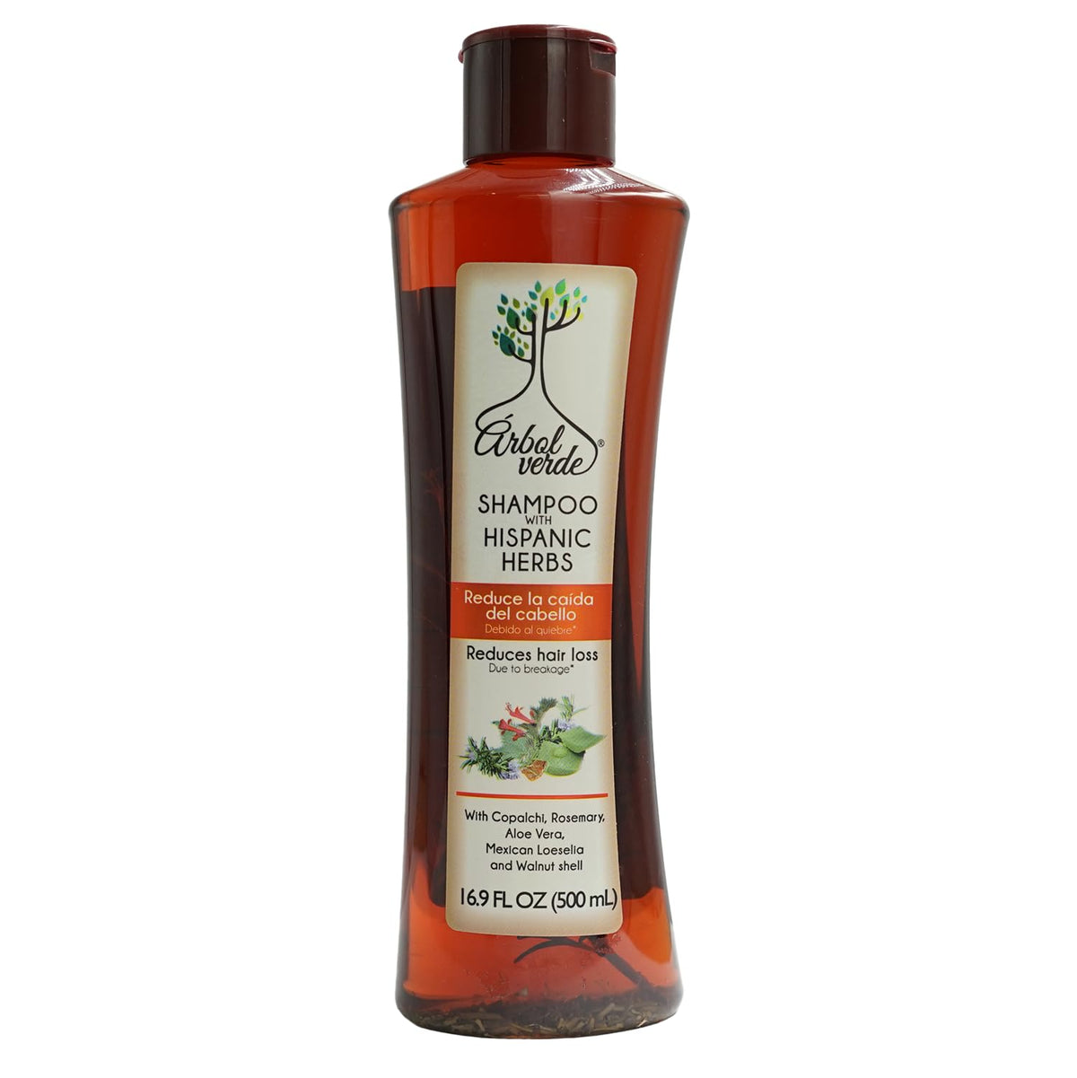 Árbol Verde Champú Anticaída para cabello más fuerte y saludable.